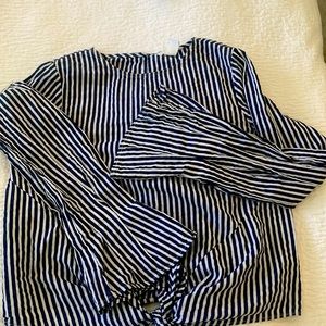 Blue strip top